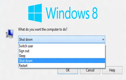 Windows 8 Classic Shut Down Menu